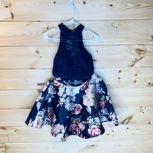 two piece formal dress